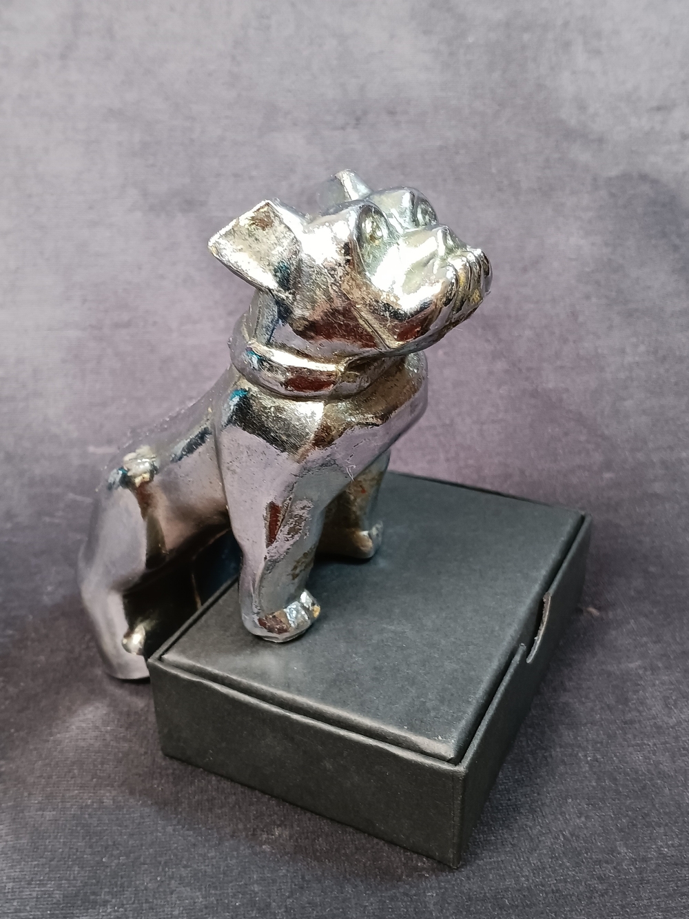 Silver Chrome MACK Truck Hood Ornament Bulldog